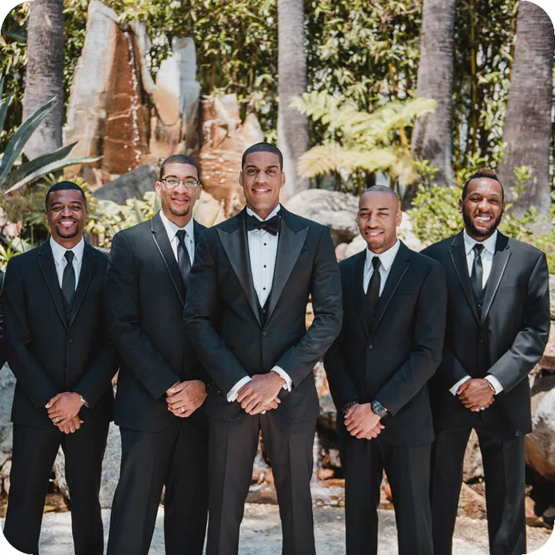 Black Suit Groomsmen Black Tux Pictures Of Groomsmen In Black