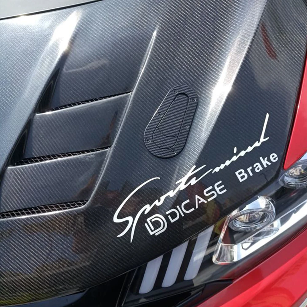 Car Hood Stickers Universal Carbon Fiber for Hood Lock Racing Bonnet Decorative Hood Scoop for BMW Nissan AMG Mustang