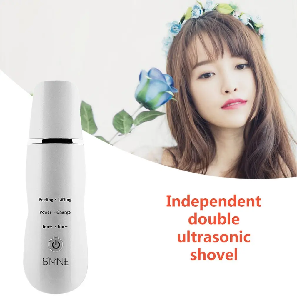  Independent Double Ultrasonic Shovel Clean Pore To Remove Blackhead Makeup Removal Cleaning Dirt Re