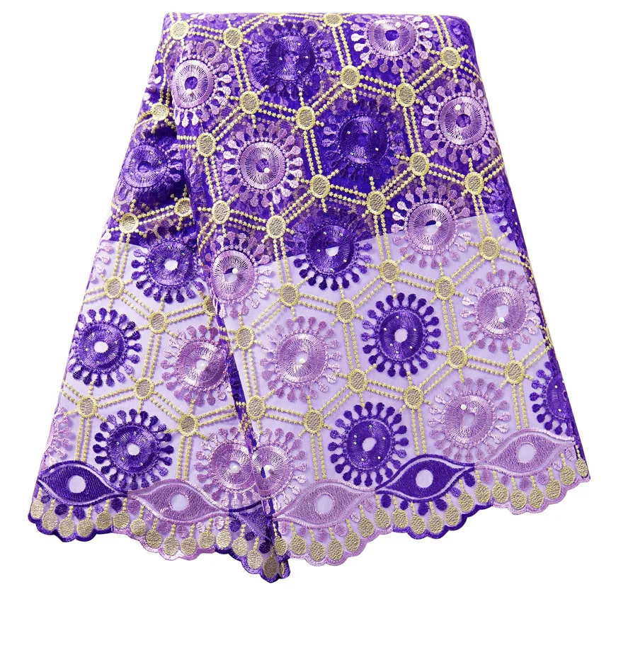 

5yards New Mesh Lace Fabric Embroidery Lace Selling Europe Africa Embroidery White Dress Textile and Garment Fabric