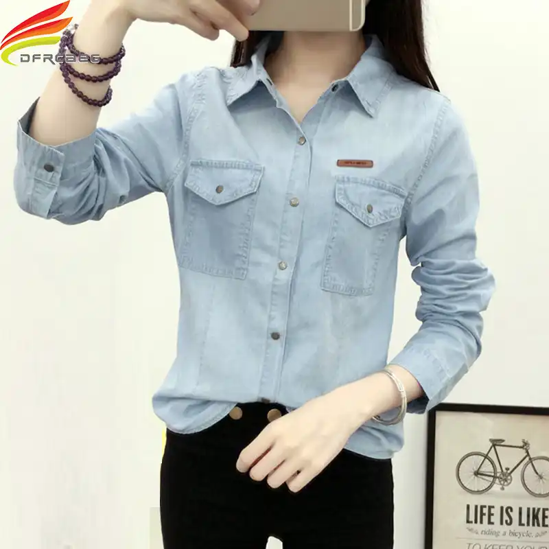 new fashionable branded double pocket solid denim shirts