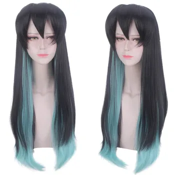 

Anime Demon Slayer: Kimetsu no Yaiba Tokitou Muichirou Wigs Long Gradient Heat Resistant Synthetic Hair Cosplay Wigs