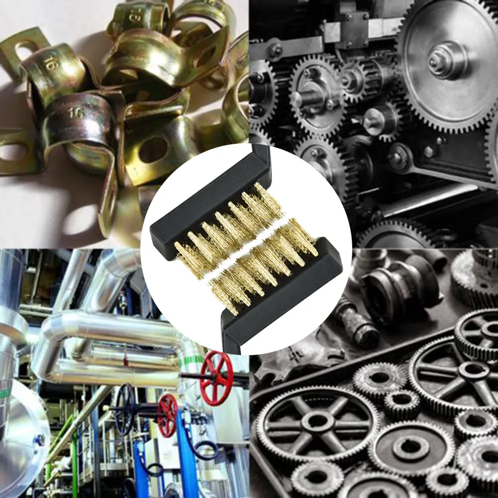 12Pcs Brass Wire Brush 170mm Mini Metal Scrubbing Polishing Steel Brushes DIY Paint Rust Remover Hand Cleaning Tool
