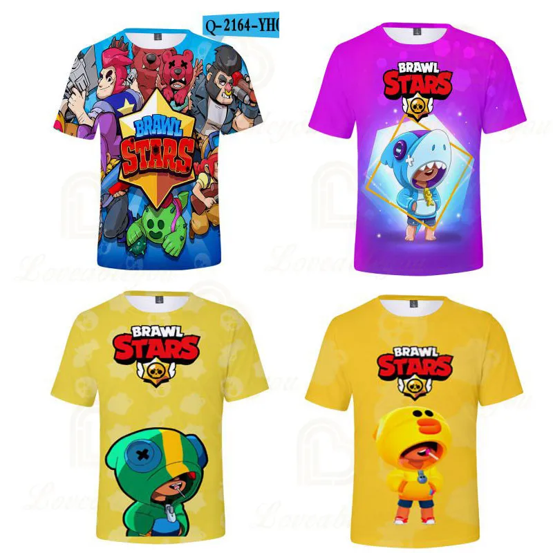 Mejor Compra Camiseta 3D PRIMO MORTIS Brawling POCO y Star para niños y niñas, camiseta de moda de cuervo, Spike, Leon, Shelly, juego de Anime, regalo de cumpleaños Lnwy3kZQwMN