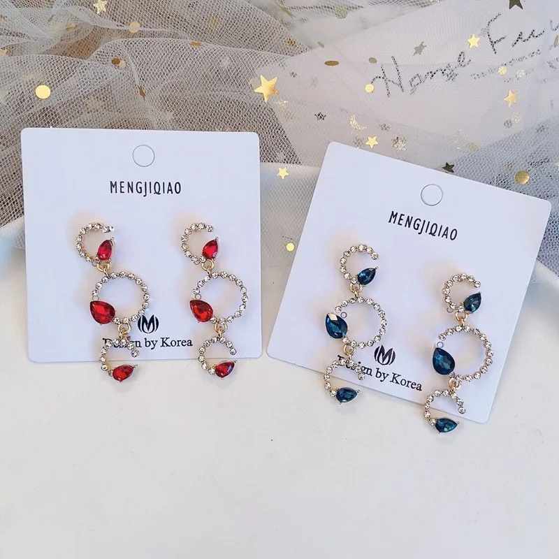 Женские маленькие серьги подвески MENGJIQIAO новые элегантные круглые в Корейском