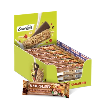 

Bar muesli "nuts with chocolate" Musler 30g.