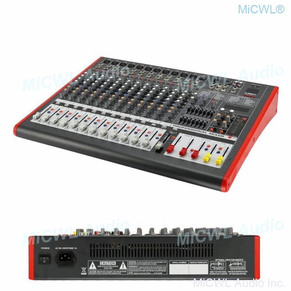 US $350.24 MiCWL 12 Channel Double Group Audio Mixer Music Recording Mixing Console For Professional Stage Performance Free Shipping