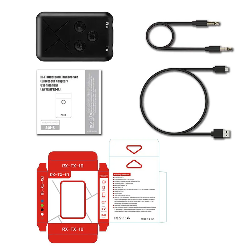 2в1 беспроводной приемник Bluetooth 4,2 адаптер стерео аудио передатчик музыка MP3 TX RX адаптер для ТВ автомобиля динамик компьютера