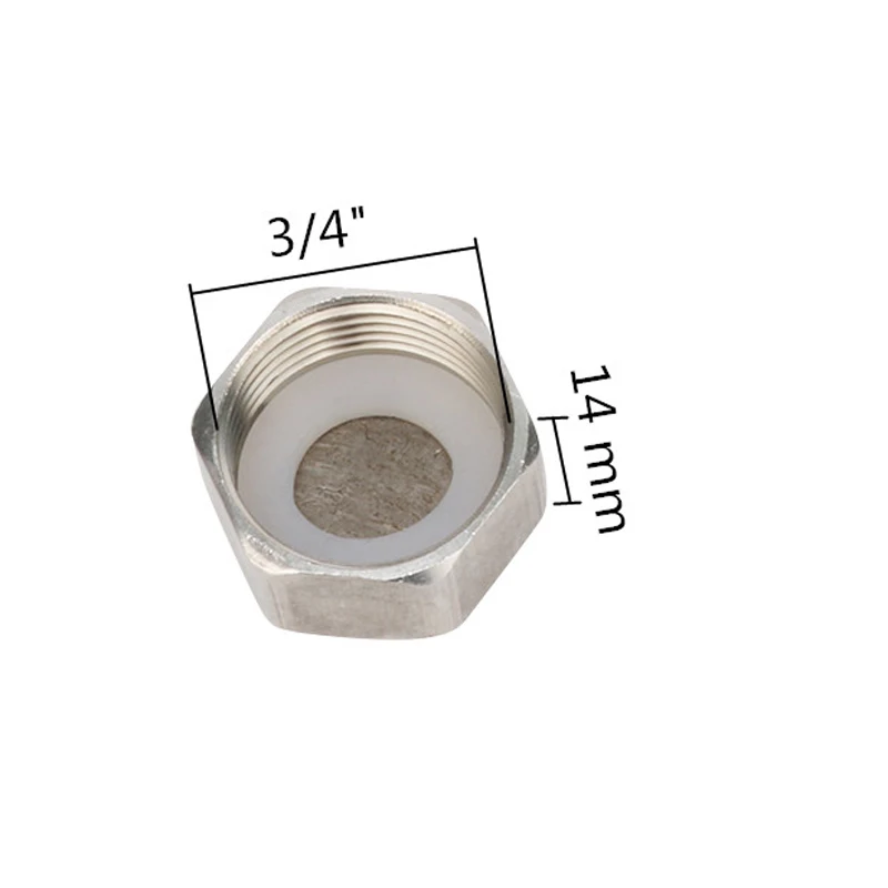 3I4 inch Нержавеющая сталь 1/" 3/4" " Внутренняя Резьбовая заглушка с резиновым уплотнительным кольцом G1/2, G3/4, G1 BSP резьбовые фитинги для водопроводных труб - Цвет: 3I4 inch