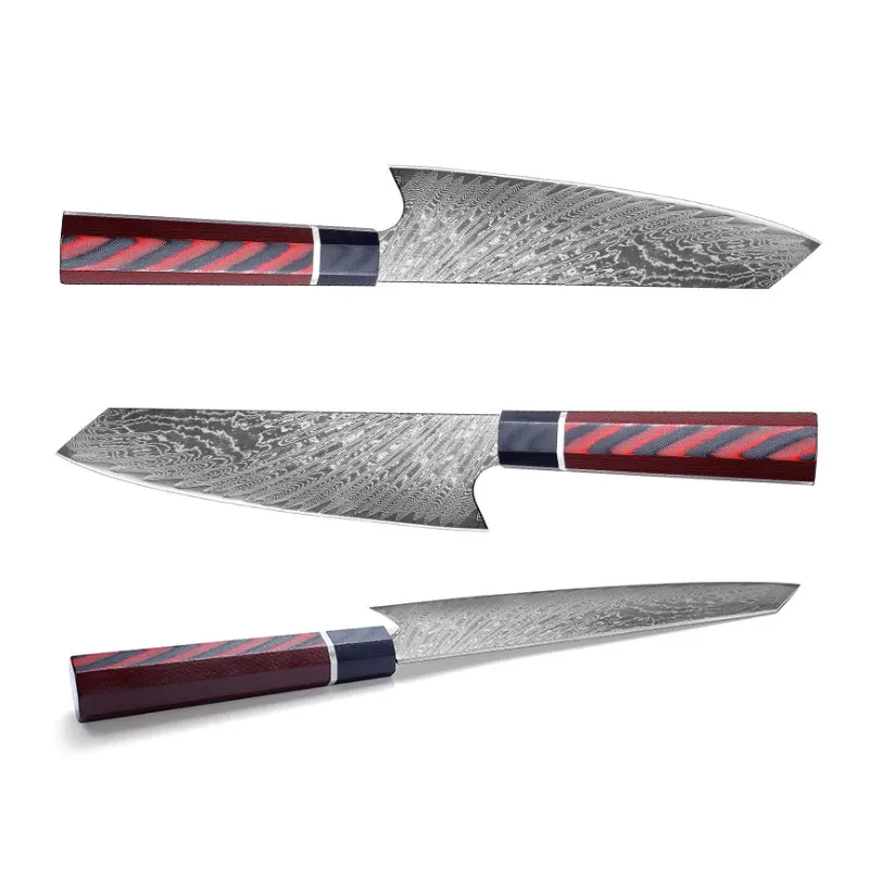 Профессиональный нож Kiritsuke с рукояткой G10 шеф повар из дамасской стали VG10 67 слоев