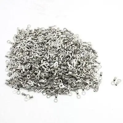 

1000 Pcs RNB1.25-3.2 22-16 AWG Non-insulated Ring Terminals Connector