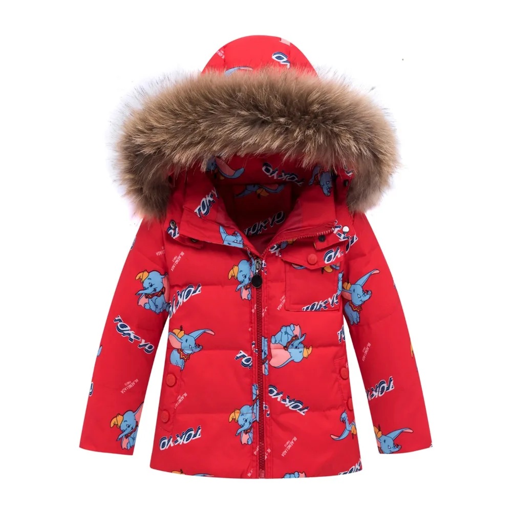 Детский пуховый лыжный костюм для мальчиков и девочек, зимняя одежда, комплекты из белого утиного пуха, морозостойкий и теплый