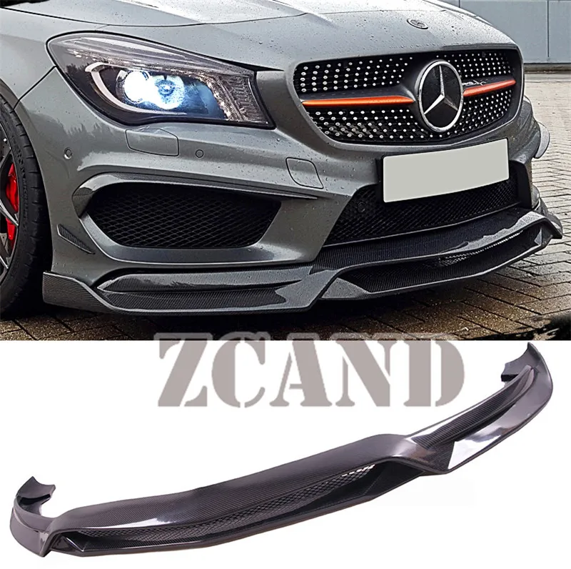 R Стиль Настоящее углеродное волокно передний спойлер для BENZ W117 c117 CLA250 CLA220 AMG SPORT 2014UP