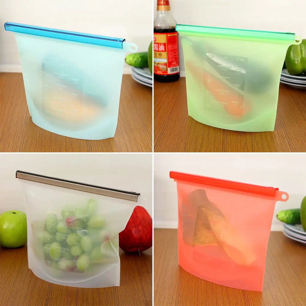 Vacuum Ziplock Packages preservation tray healthy fresh tray storage container kitchen tools 4 pcs 4 pcs(White, red, gree ,blue)