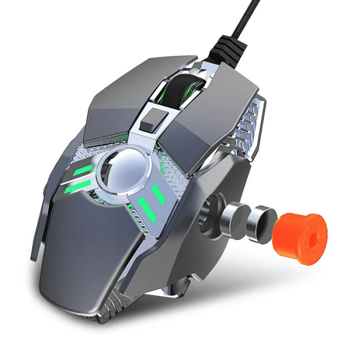 Программируемая Проводная игровая мышь 6400 dpi 7Key геймерские мыши с подсветкой для портативных ПК ND998
