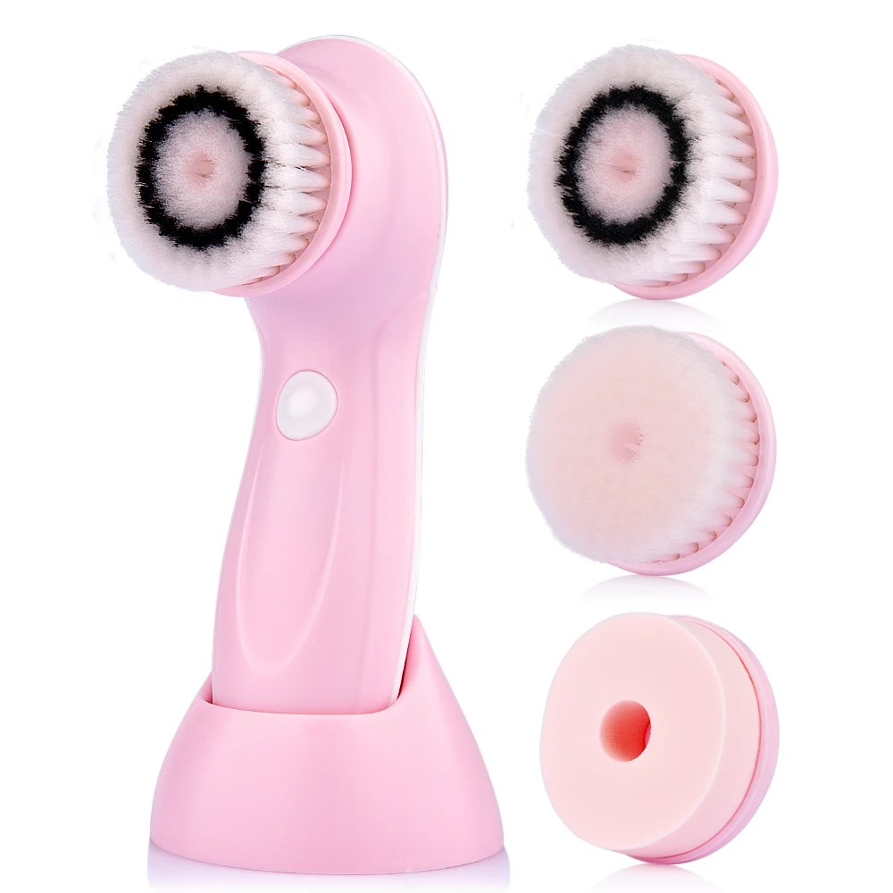 3 головки/набор многофункциональное электрическое очищающее средство для лица перезаряжаемая USB щетка для мытья лица Машинка для ухода за кожей лица Инструменты