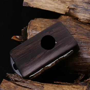 

Keyless Entry Remote Control Refit Wooden Car Key Fob Shell Replacement for Volvo 2015-2018 XC90 S90 V90 2018 XC60 (case only)