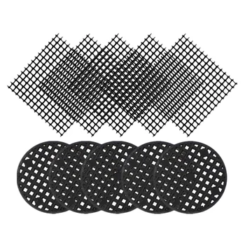 

130PCS Flower Pot Hole Mesh Pad, 110PCS 1.8 inch Round Bonsai Pot Bottom Grid Mat Mesh 20PSC 2X2 Inch Squares Garden's Drainage