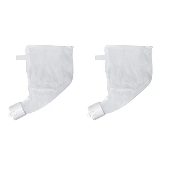 

2PCS Pool Cleaner Filter Bag Useful Durable Zipper Replacement Bags Pouches Pool Vacuum Cleaner