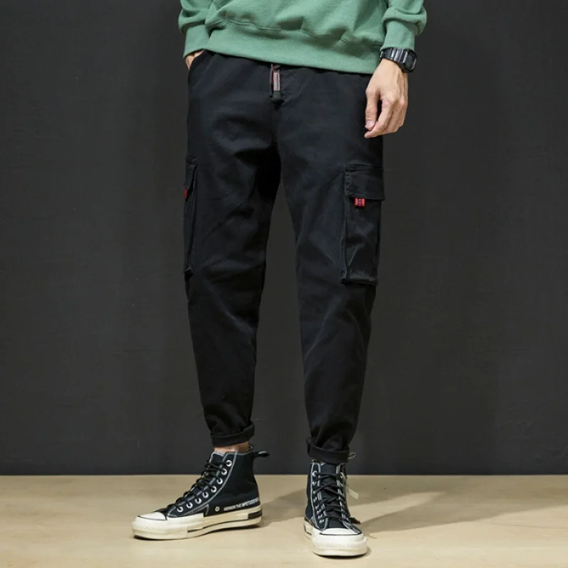 

Autumn New Style Online Celebrity Hot Selling Bib Overall Men's Plus-sized Loose-Fit Skinny Casual Pants Trend Elastic Waist Lon