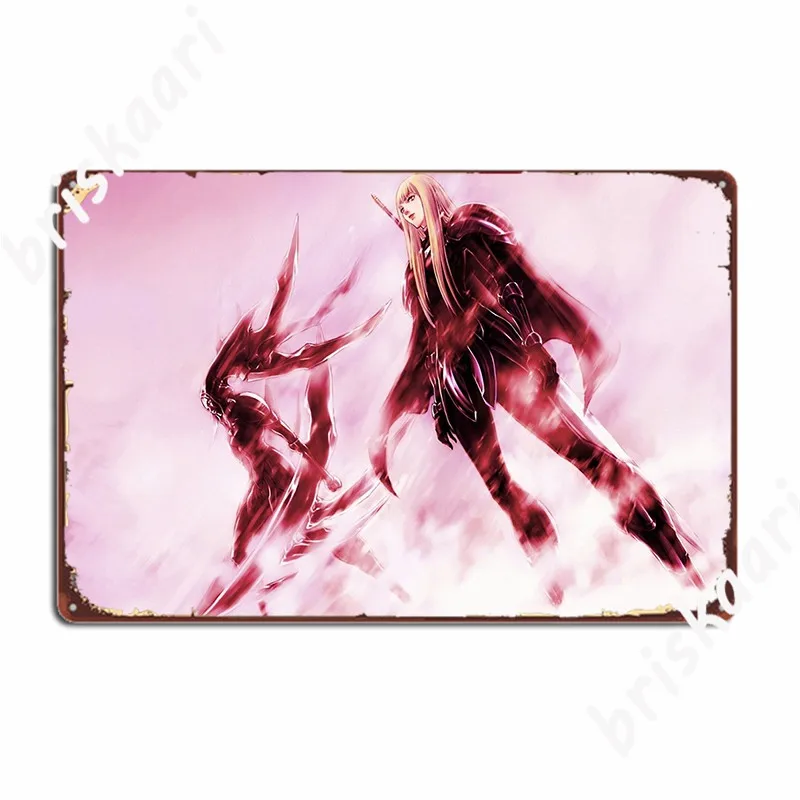 Claymore Clayed Red Metal Platform Poster Wall Platform Party Vintage Club Home Tin Sign Poster