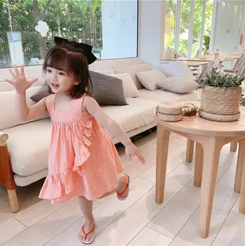

2020 Best Selling Baby Girls Plaid Ruffles Dress Summer Kids Girls Dresses 1-6 Years