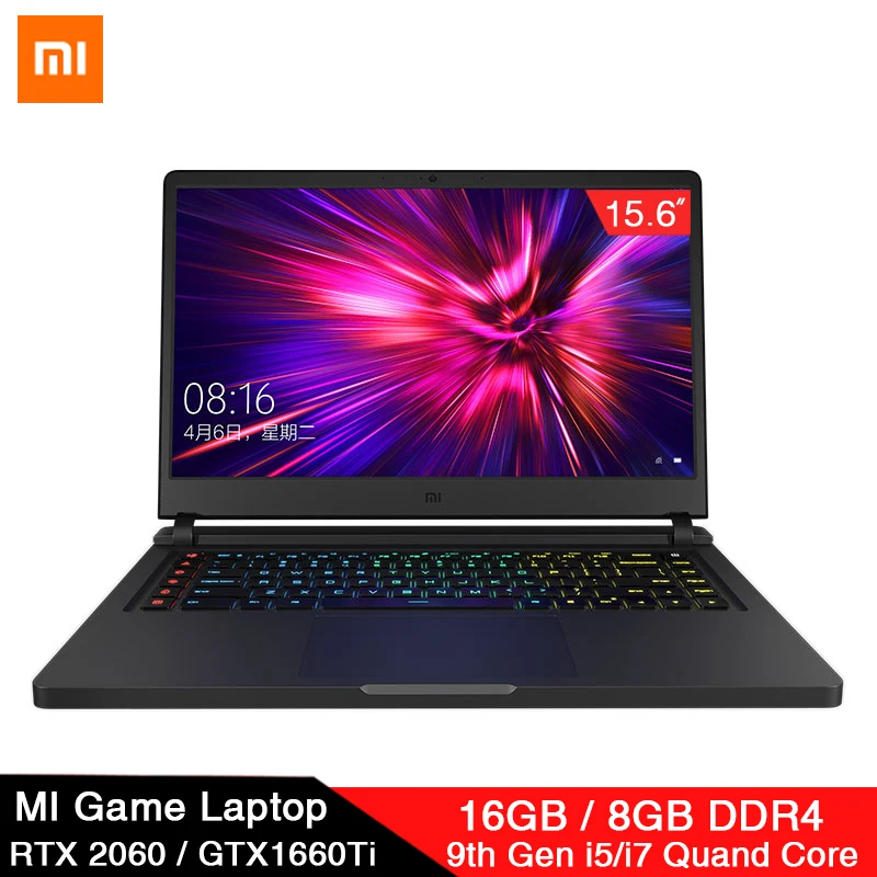 Original Xiaomi Mi Game Laptop 15.6 inch Upgrade i5 8G / i7 16G DDR4
144Hz GTX1660Ti / RTX2060 NVIDIA 6GB DDR6 E-sports Computer