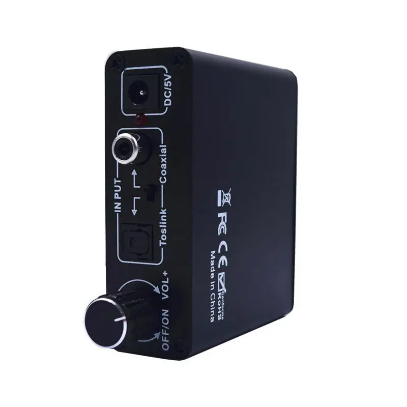 new headphone amplifier fiber coaxial HIFI digital to analog digital fiber coaxial simulation EU Plug