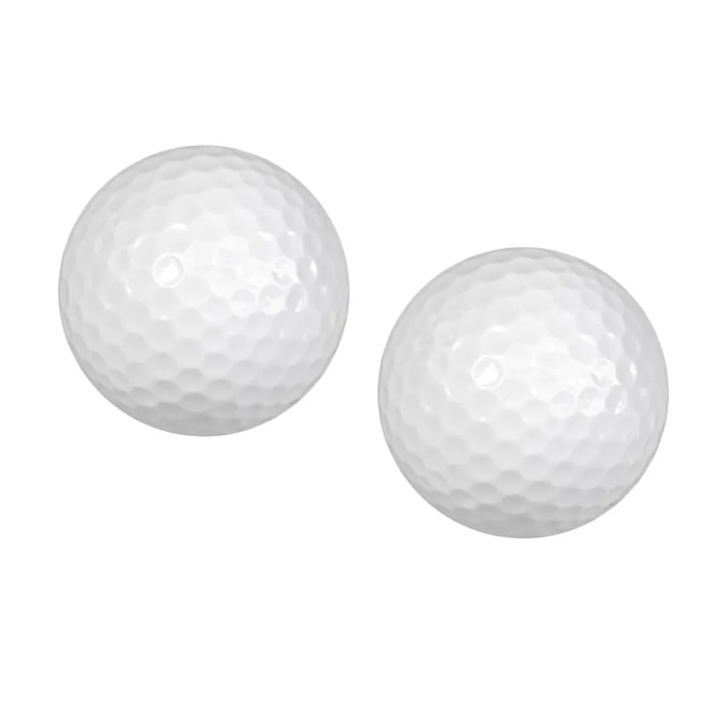 Portable 2Pcs Rubber Golf Balls Indoor Outdoor Practice Training Aids Sports