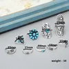 Tocona 9pcs/Set Bohemia Antique Silver Color Arrow Moon Pattern Sunflower Rings Sets for Women Carving Rings Jewelry 3304 ► Photo 2/6