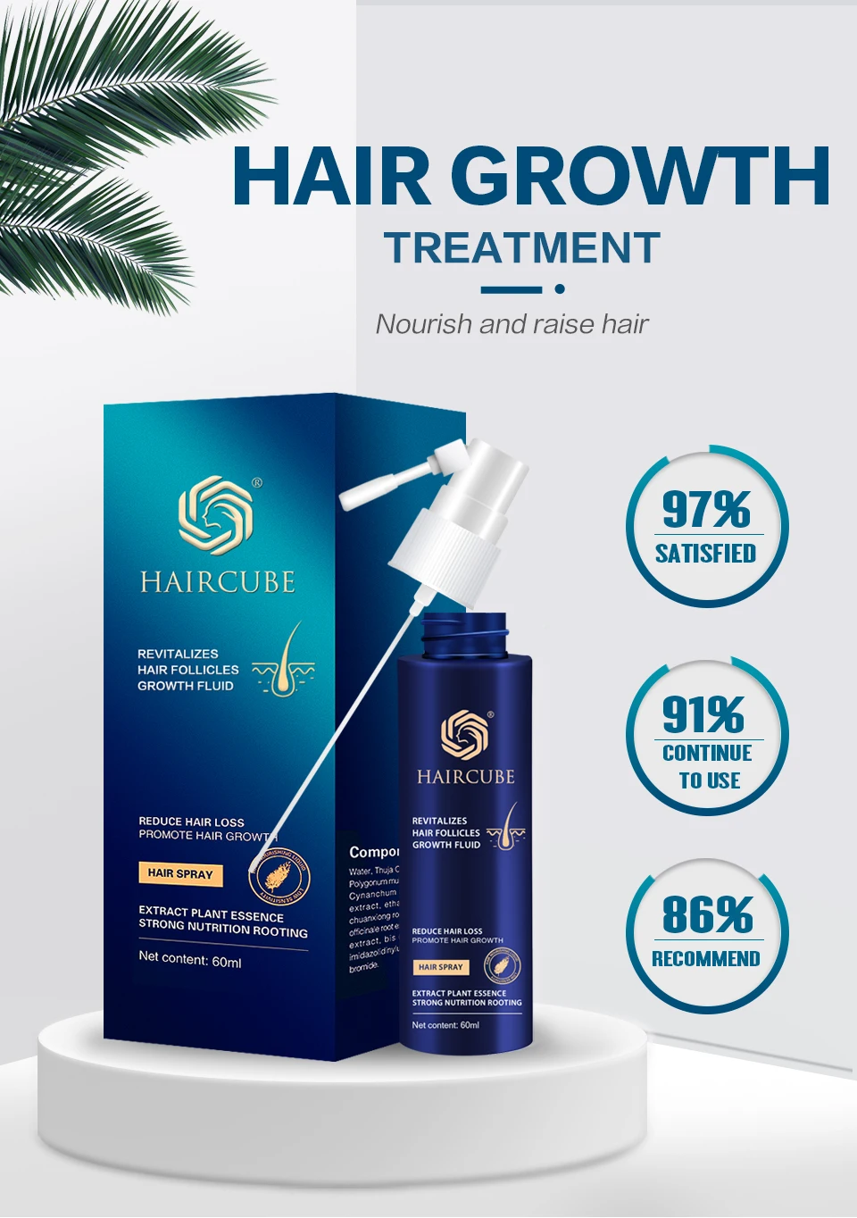 Anti Hair Loss Product Fast Hair Growth Spray Essential Oil Liquid For Men Women Dry Hair Regeneration Repair Dense Hair Care