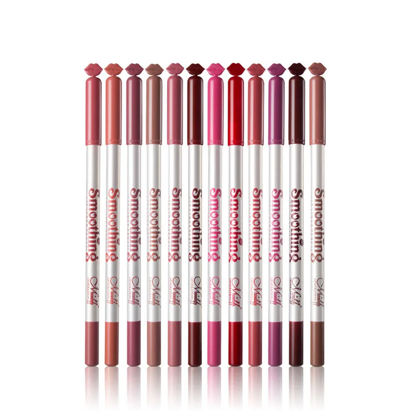 MENOW 12 Colors/Set Lip Liner Sexy Lips Pencil Matte Soft Lipstick Pencil Matt Nude Lipsliner Pen Beauty Makeup Tool Cosmetics 6