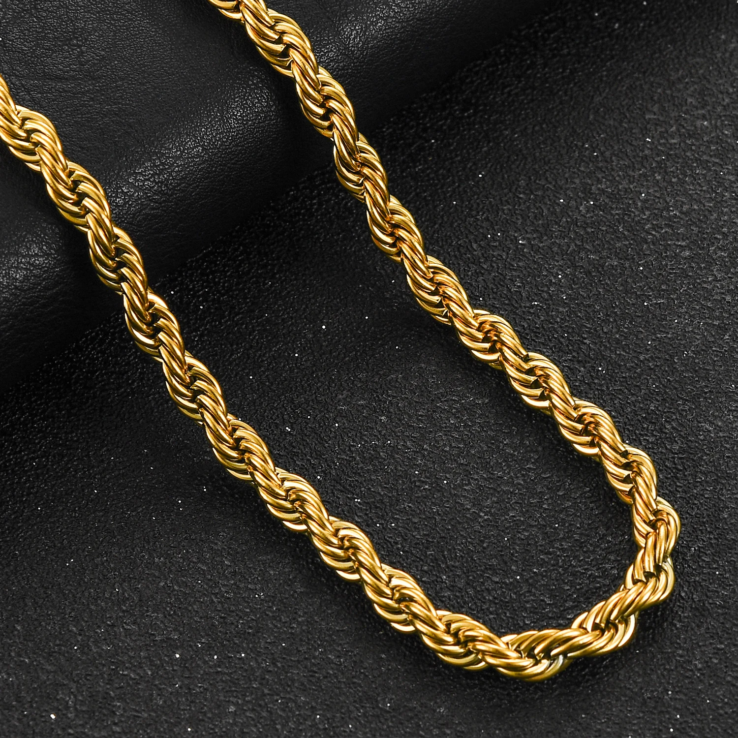 2/3/4/5/6mm 316L Rope Chain Necklace Stainless Steel Never Fade Waterproof Choker Men Women Jewelry Gold Color Chains Gift