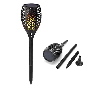

Solar Garden Light Torch Flame LED Lawn Garden Decor Landscape Lights IP65 Waterproof In-Ground Lamps Warm White Lamp Lighting
