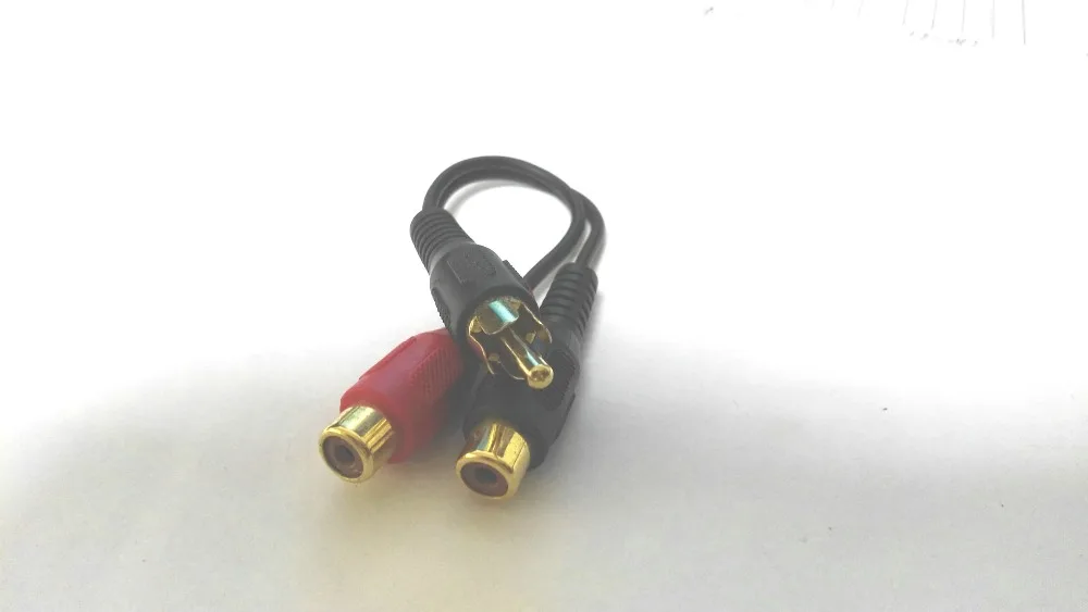 20 шт. RCA jack на 2 RCA гнездовой разъем сплиттер Аудио Видео AV Кабель-адаптер