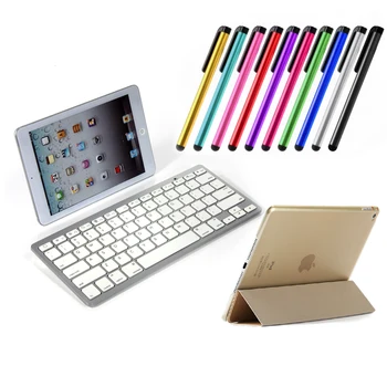 

Bluetooth keyboard + protective cover bracket + stylus + protective film for iPad Air，red 2