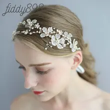 Ручной работы жемчуг цветок свадебные аксессуары для волос Принцесса Корона невесты головные уборы подруги подарки свадебные шиньоны для женщин