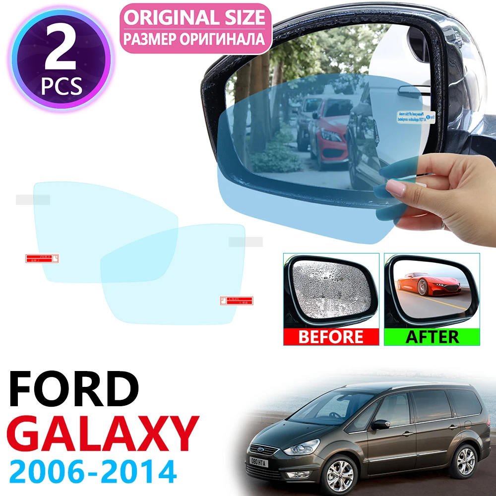 

for Ford Galaxy MK3 2006~2014 Full Cover Rearview Mirror Rainproof Anti Fog Film Accessories 2007 2008 2009 2010 2011 2012 2013