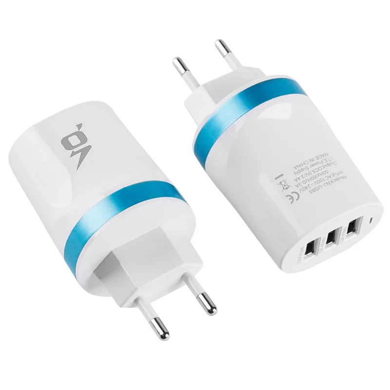 ЕС Мульти USB настенное зарядное устройство портативное 3 порта зарядное устройство кирпич Путешествия Разъем куб телефон зарядка iPhone X/8 Plus/8 iPad samsung Galaxy