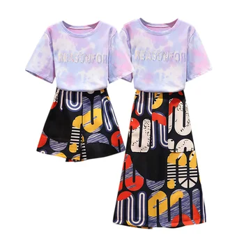 

Women Print T Shirt+ Skirts Suits Tops And Shorts 2 Piece Clothes Elegant Two Piece Set Large Plus Size 4XL Fashion Casual Set