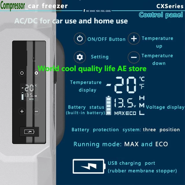 50LAC/DC12/24v колеса тележки авто автомобиль camper RV Холодильник компрессор lg морозильник открытый camper холодильник Cool-20C