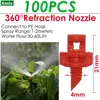 KESLA 100PCS 90/180/360 Degree Refraction Nozzle Garden Sprinkler Agriculture Irrigation Plant Spray Nozzle Misting for Flowers ► Photo 2/6