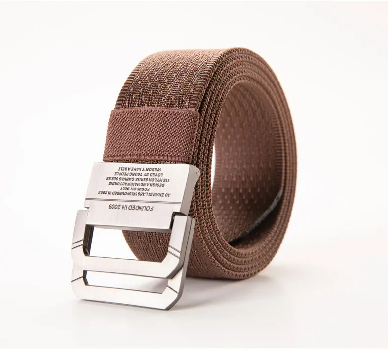 ZLY 2021 New Fashion Hot Selling Woven Canvas Belt Men Women Unisex Metal Alloy Buckle Casual Style Quality Stripe For Jeans belts