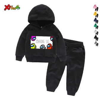 Game Among Us Hoodies Pants Suit for Teens Girls Boys Children Cartoon Anime Sweatshirt Suit Kids Autumn Winter Clothes Sudadera 1