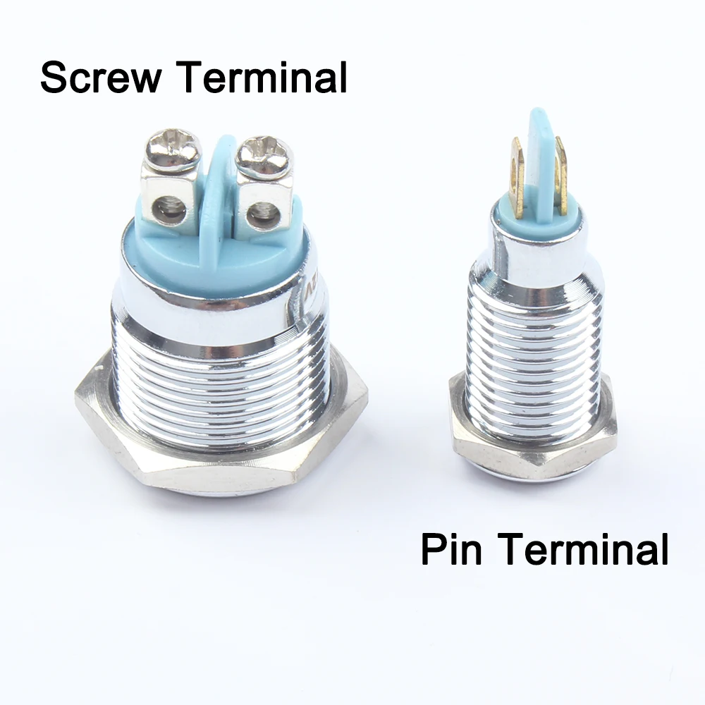 1 шт. водонепроницаемый металлический светодиодный сигнальный индикатор 8 мм 10 12