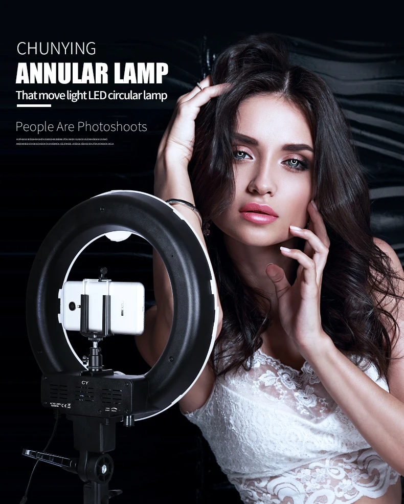12 inch Photo Video Studio phone 180 LED 5500K 35w Camera Ring Light Lamp | Электроника