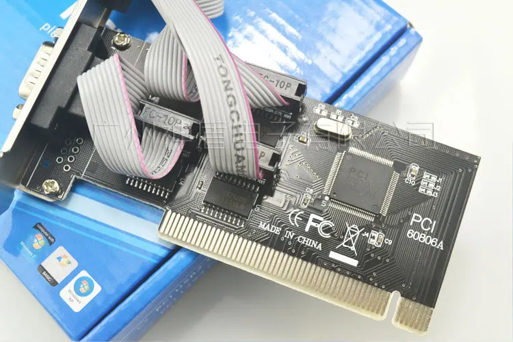 

"E ZHOU" EZRCDB9 PCI 4 serial card, PCI to RS232 card, PCI to COM port, multi-interface, desktop pin expansion card