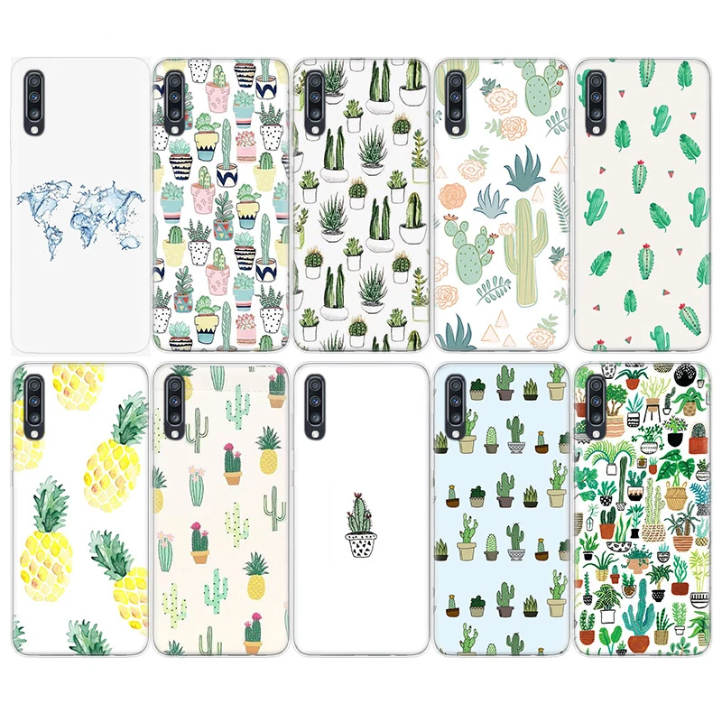 Cactus Plants Soft TPU Silicon Phone Case For Samsung S9 S8 A6 A8 J4 J6 Plus + A7 A9 J8 2018 S6 S7 Edge Note 10 Pro 9 8 Cover |