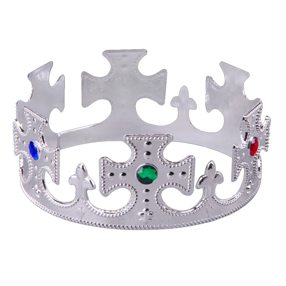 Игрушечная корона на день рождения, Императорская корона, детские игрушки с днем рождения, украшение для вечеринки, Королевский Король, пластиковая Корона, принц, аксессуар для костюма - Цвет: As shown