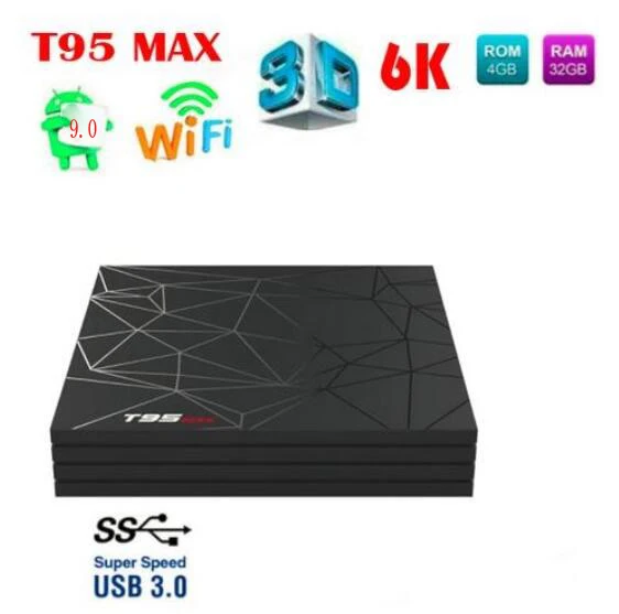 Sale 10pcs/lot T95 MAX TV Box Android 8.1 vs tx6 10pcs Allwinner H6 Quad Core 4GB RAM 32GB 64GB ROM 2.4GHz WiFi 6K H.265 USB3.0 1